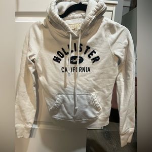Hollister white logo hoodie - XS